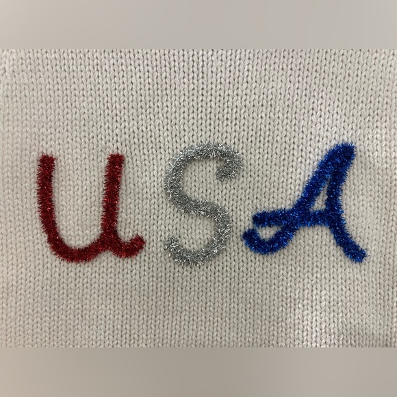 Le Lis USA Tinsel Tank Sweater - Sparkling Patriotic Style - Picture 5 of 8